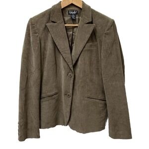 Rafella Petites Olive Green Corduroy Blazer Jacket Career Coat 12P Vtg‎